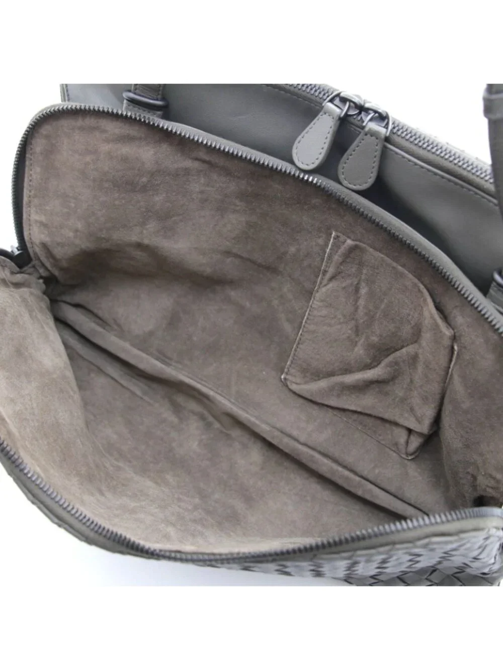 Bottega Veneta Intrecciato Handbag Khaki Leather